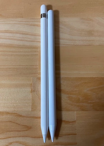 ApplePencilと長さの比較画像