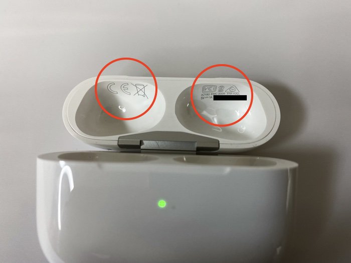 AirPods Pro充電ケースのマーク